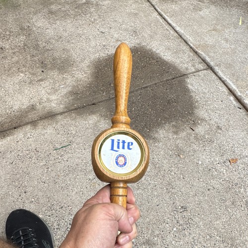 Miller lite wooden beer tap - wooden,